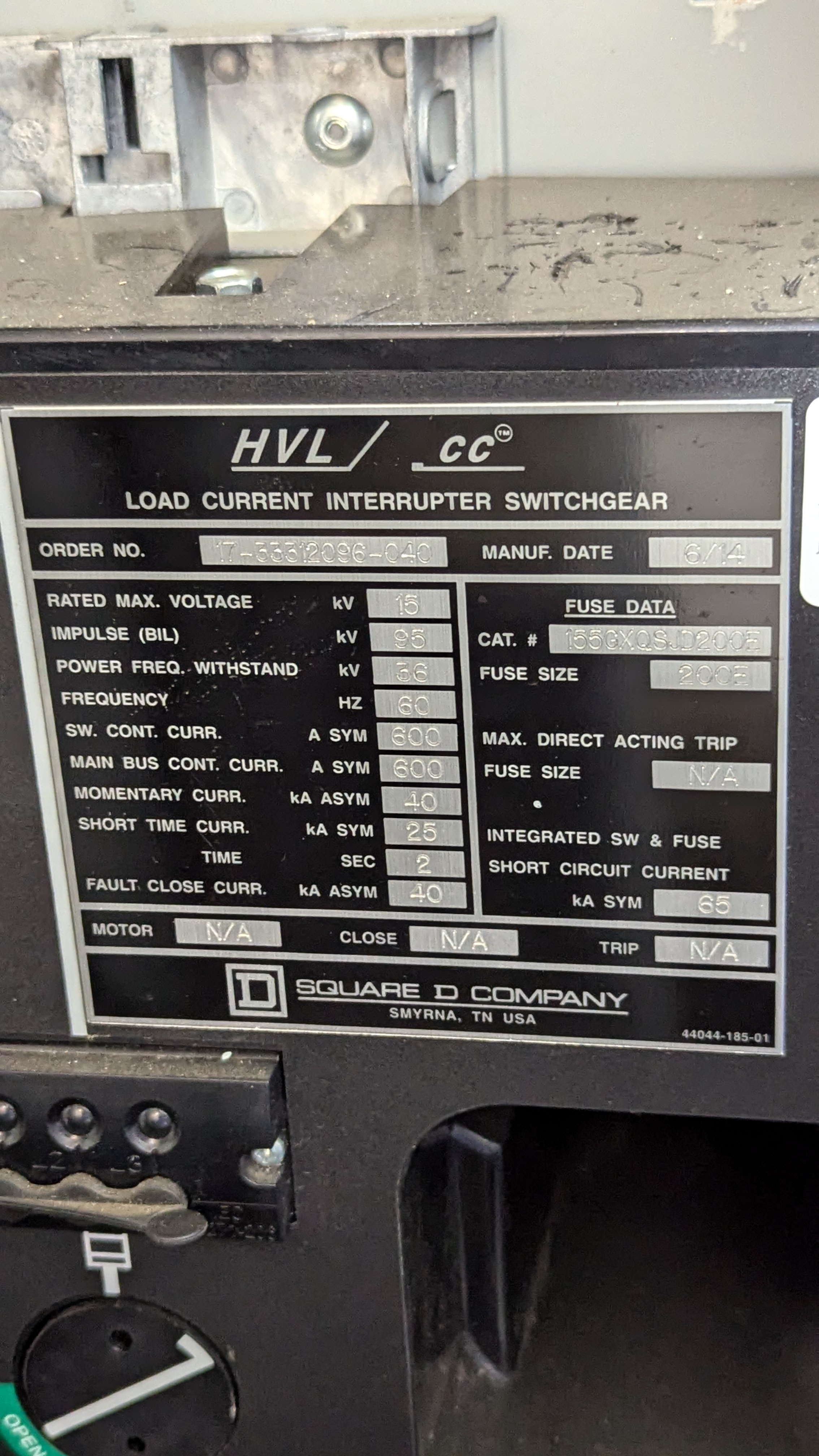 HVL load interrupter switchgear, photo 4 of 17